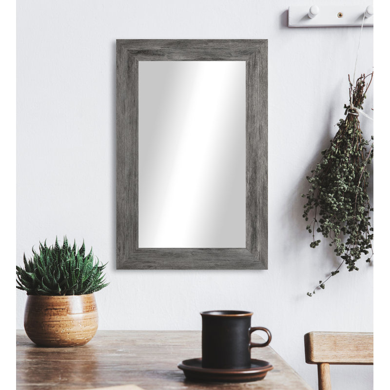 Engineered Wood Flat Wall Mirror, 33" x 26"