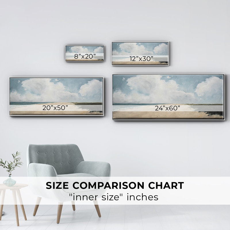 Beach Stroll- Framed Canvas