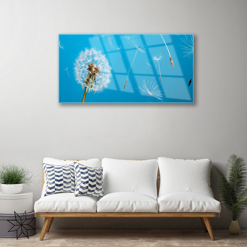 Floral Dandelion - Unframed Photograph on Glass