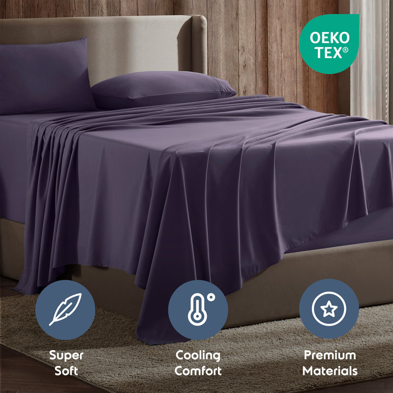 Luxury Collection Classic Smooth Thread Sheet Set, Queen, Cosmic Purple