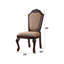 Chaise d'appoint en tissu et à finition espresso Chateau De Ville