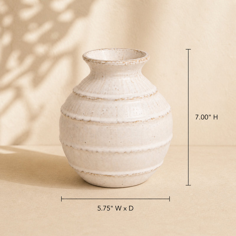 Calviora Ceramic Round Vase