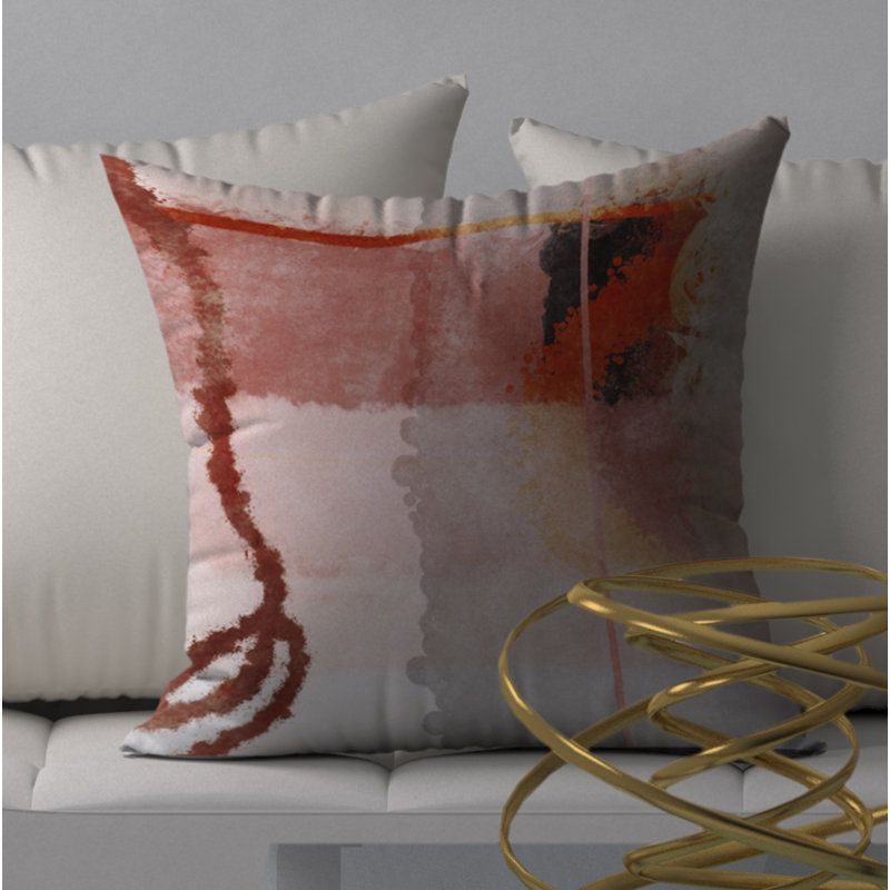 Housse de coussin et insert de coussin carré Smiles, 18" x 18"