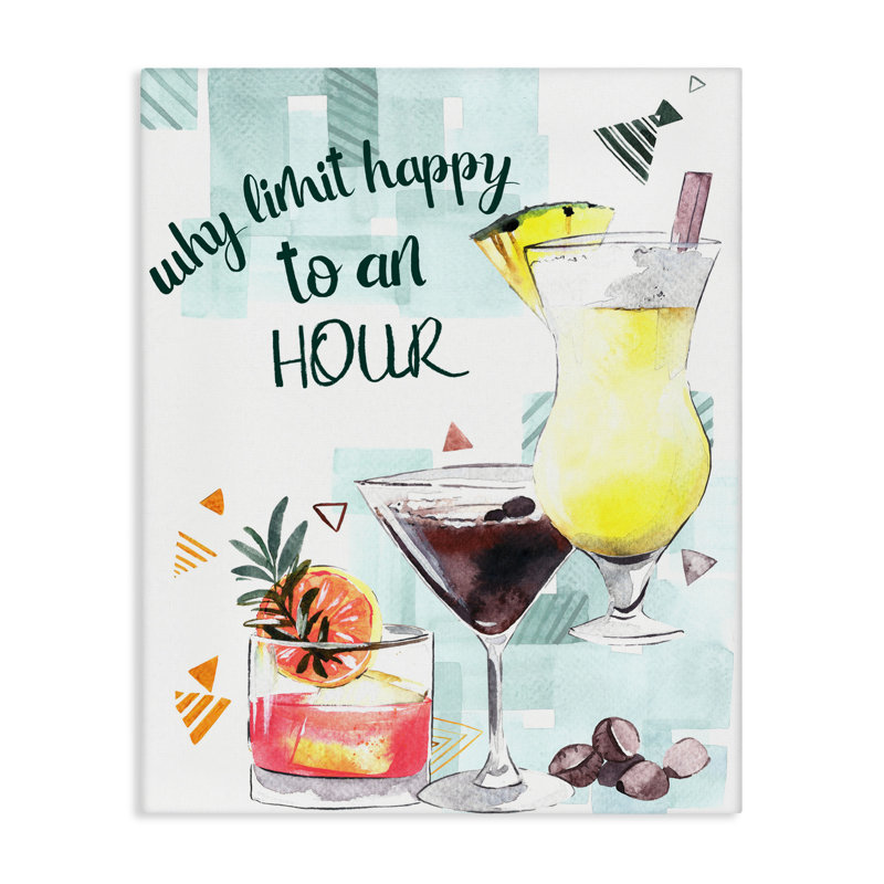 «Pourquoi limiter la toile Happy To An Hour», conception de Femvisionary, H 20 po x l 16 po
