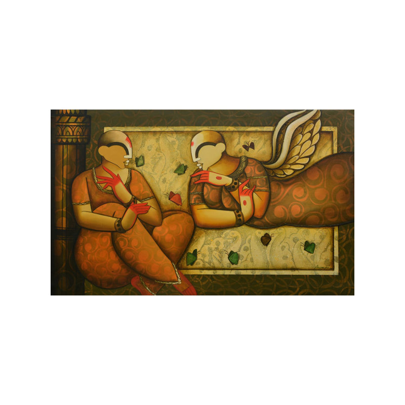 Celestial Conversation | Acrylic On Canvas | By Anupam Pal