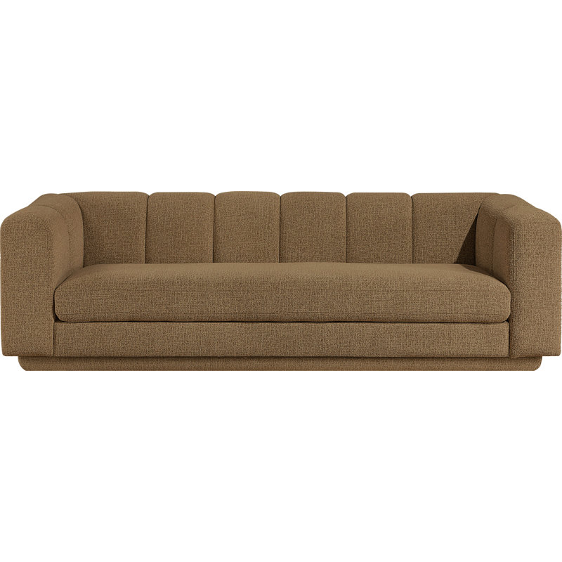 Canapé en tissu 95 po Chiquita, Tissu brun