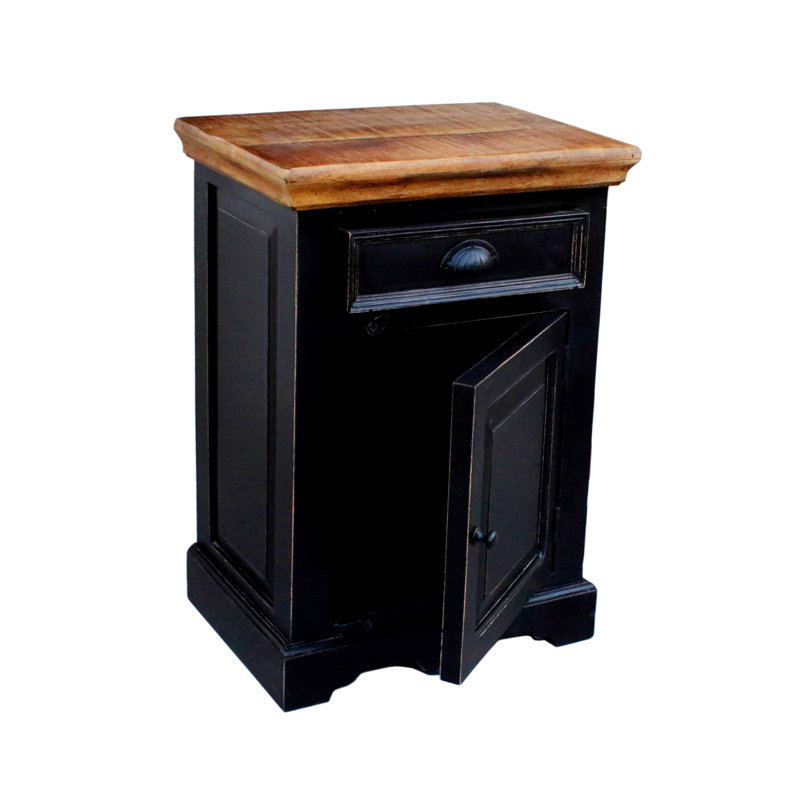 Camillus 50cm W Solid Wood Bedside Table