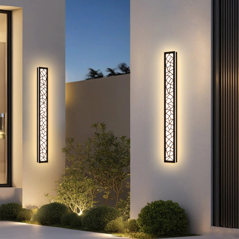 2 Pack Modern Outdoor Long Wall Lights Fixture,40 Inch Outdoor LED Wall Sconce Light,Dimmable Outside Wall Led Linear Lights,Exterior Lighting Fixtures For Garage,Porch,Patio,Front Door