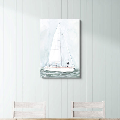 Doux voilier III, peinture sur toile