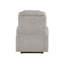 Fauteuil inclinable en chenille gris clair avec lève-personne électrique et massage