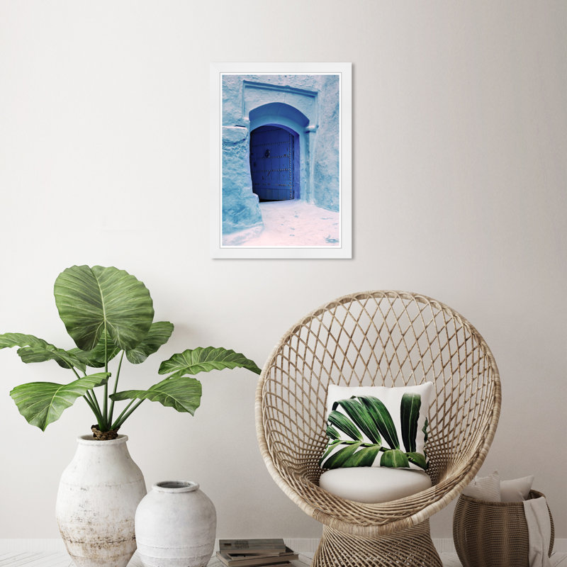 Architecture et bâtiments, impression d'art mural sur papier bleu