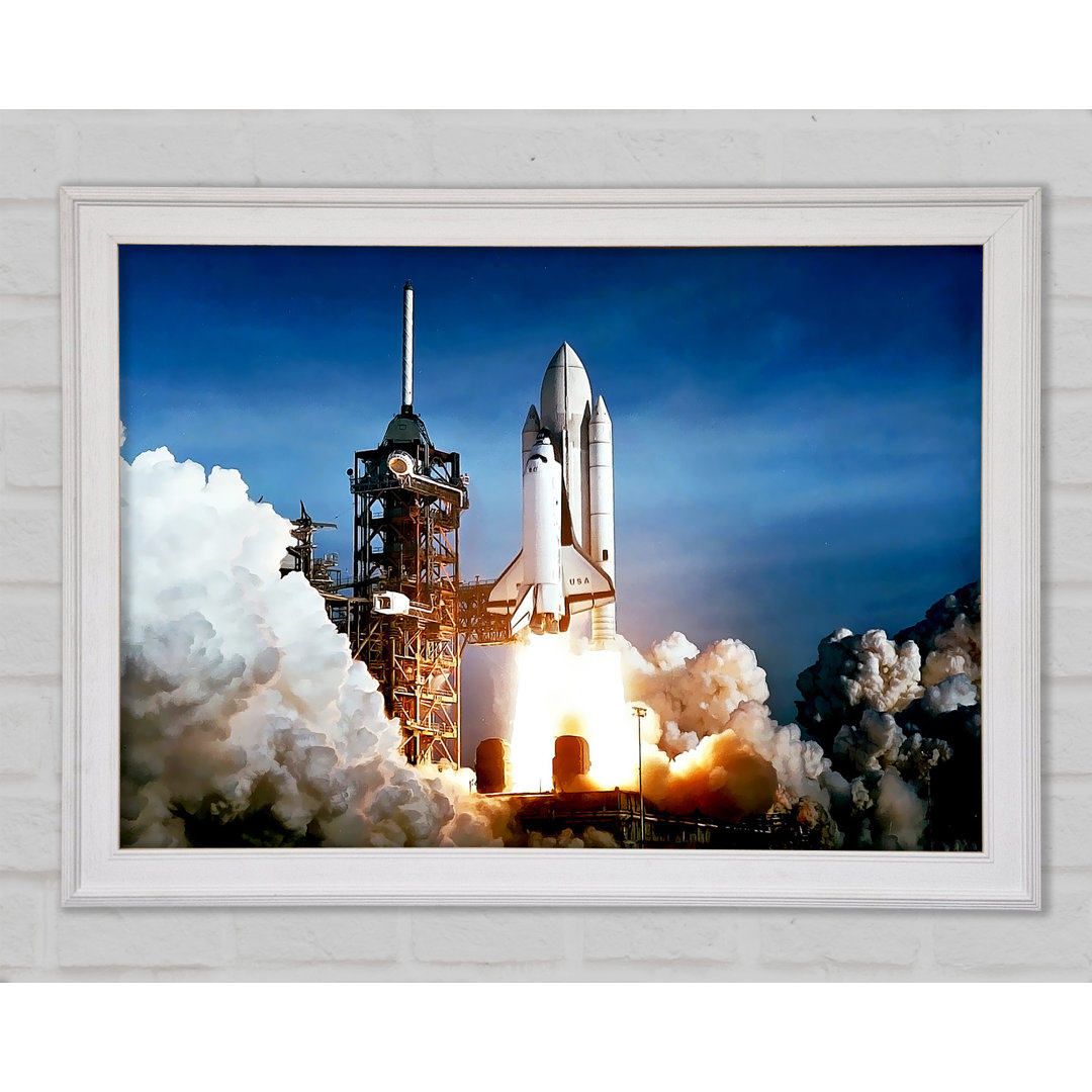 Space Shuttle Take Off - Einzelner Bilderrahmen Kunstdrucke