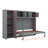 Queen Size Murphy Wall Bed With Cabinets-1101190683