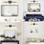 Applique murale à 4 branches avec abat-jour en cristal transparent, structure en fer noir, éclairage rétro pour salle de bain et garde-robe, éclairage lumineux et écoénergétique, installation facile, finition en fer vintage, pour meuble-lavabo, efficace et simple.