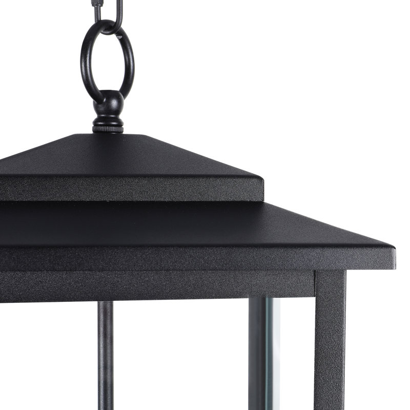 Birten 3 - Light 20.9“ H Outdoor Hanging Lantern, Matte Black
