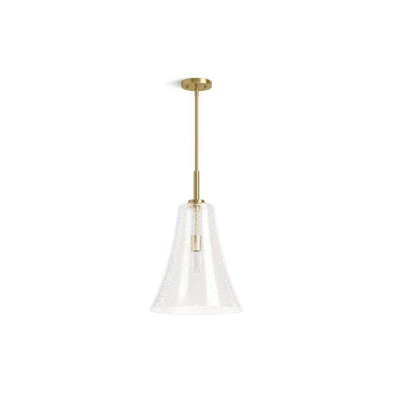 Simplice 14 In. Pendant, 65.75" H x 14" W x 14" D, Brushed Moderne Brass