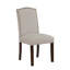Ensemble de 2 chaises d'appoint modernes et classiques avec revêtement en tissu et garniture cloutée pour une utilisation élégante en salle à manger ou en salon.-1292088615