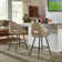 Etna Swivel Upholstered Counter Stool with Metal Frame