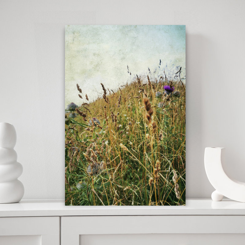Art contemporain contemporain, paysage paisible biologique, H 12 po x l 8 po