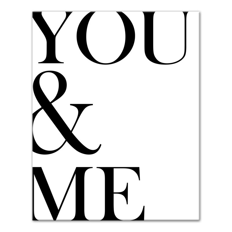 « you & me »-impression sur toile tendue, H 30 po x l 24 po x P 1,25 po
