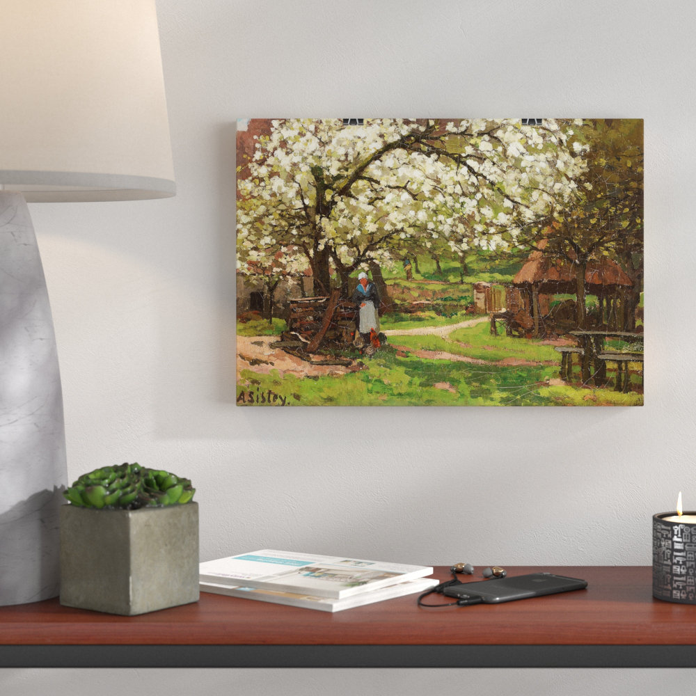 'Landscape' by Alfred Sisley Painting Print