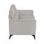 Causeuse de salon moderne avec revêtement en microfibre brun clair, rembourrage confortable et pieds en métal noir pour les maisons contemporaines-1024173799