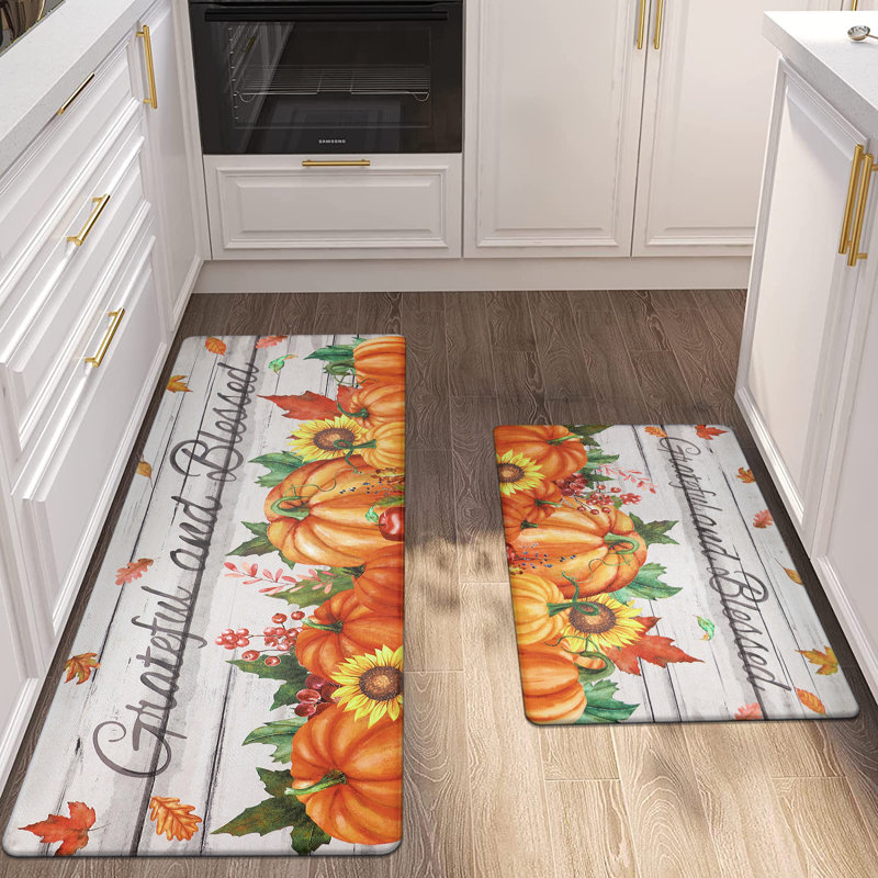Ensemble de 2 tapis de cuisine d'automne