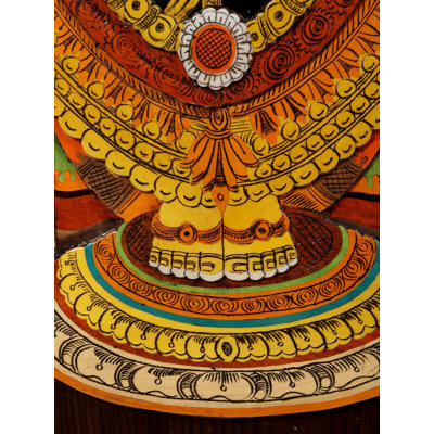 Handcrafted 48-Inch Tirupati Balaji 3D Mysore Rosewood Inlay Wall Panel