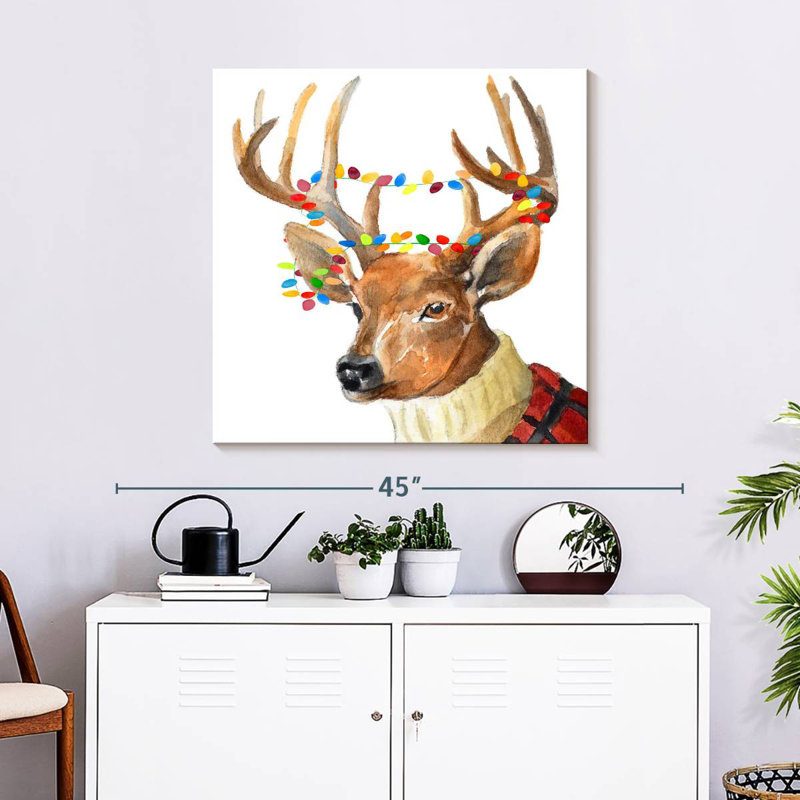 Brampt Christmas Lights Reindeer Sweater, 30" H x 30" W