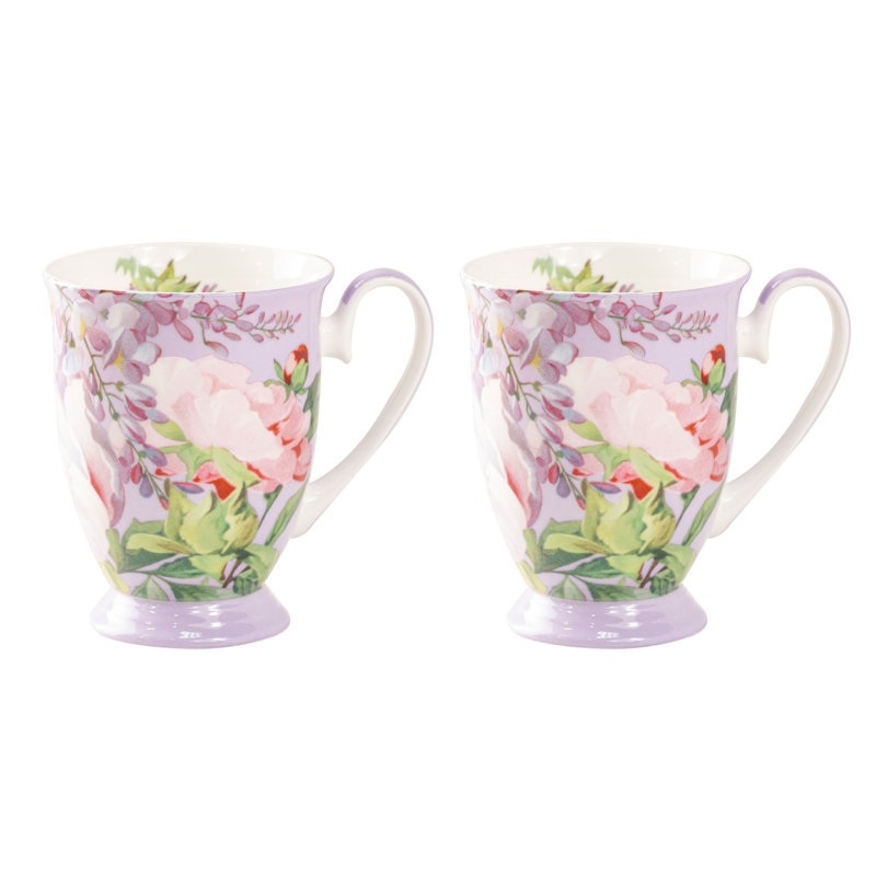 Tasse à café Peony Bloom, Mauve