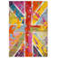 Metropolitan UK Machine Woven Red/Yellow/Pink Rug-68387689