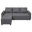 3 Seater Linen Blend Sofa Bed-1253159420