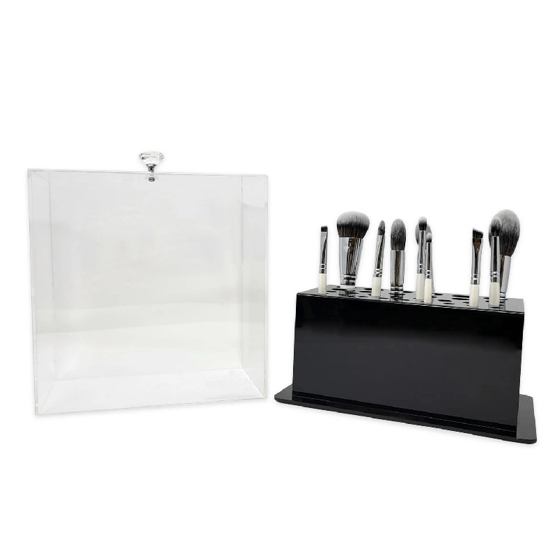 Porte-pinceaux en acrylique Diamond Collection, Noir
