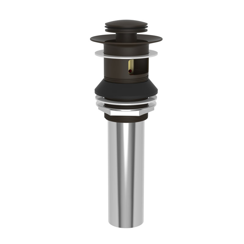 Push Pop-Up Bathroom Sink Drain with Overflow Holes, Oil Rubbed Bronze, Included