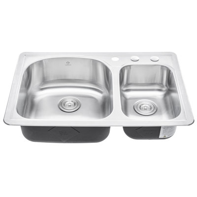 33'' L Double Bowl Stainless Steel Kitchen Sink