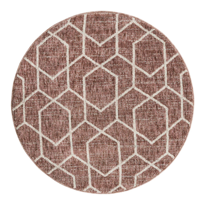 Breze Geometric Indoor Rug, Round 3'3"