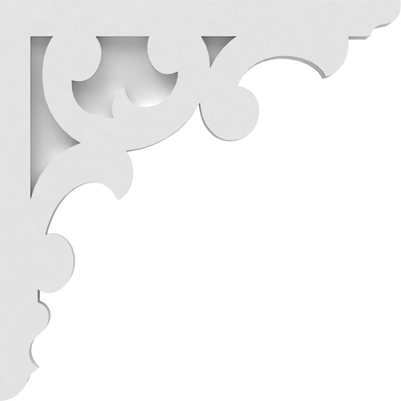 1 7/8"W X 18"D X 18"H Vienna Architectural Grade PVC Corbel, 18" H x 18" W x 1.875" D