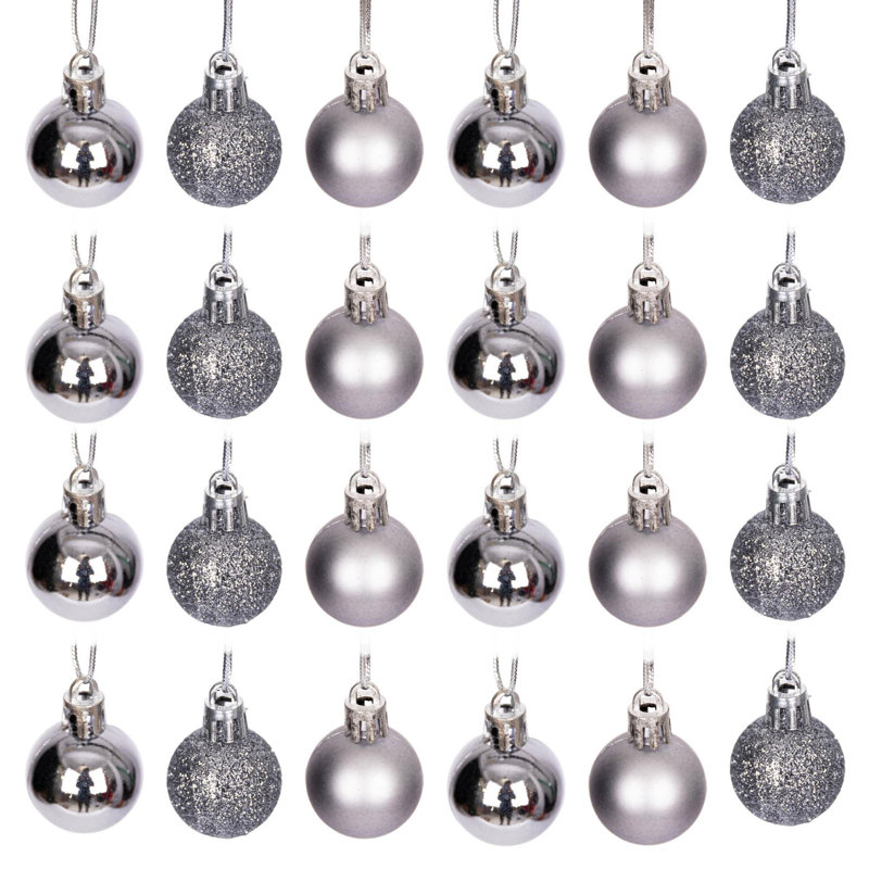 Polyvinyl Chloride (PVC) Bauble, 3cm H x 3cm W x 3cm D, Grey