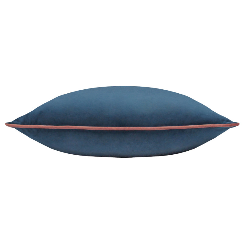 Meridian Square Cushion, Blue/Pink, Pillow Cover Only - No Insert, Square 45cm