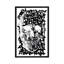 Albree Modern Black Splatter Skull, impression sur toile-956631646-956631632-956631633
