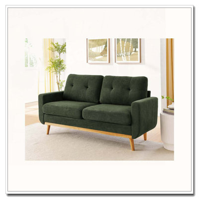 Canapé capitonné 67,7 po de largeur Mid-Century