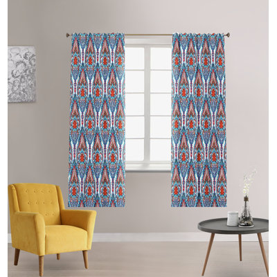 Paire de rideaux occultant et isolant avec passe-tringle Damask