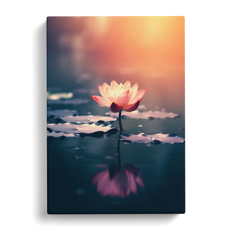 Water Lily Pond Minimalism - Wrapped Canvas, 76cm H x 50cm W x 3cm D