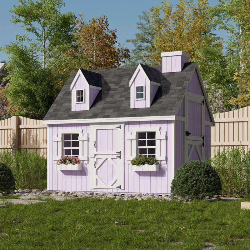 Cape Cod Outdoor Wood Playhouse, 6' x 8', No, No