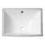 Lavabo de salle de bain encastré en céramique blanche avec trop-plein - 18,5 po x 13,5 po, style moderne, teinture pour divers environnements Rectangle 18,5 po x 13,5 po, salle de bain, bureau, restaurant
