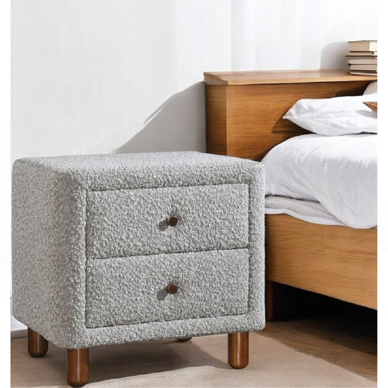 Mobilier de chambre à coucher classique avec deux tiroirs et table de chevet à deux tiroirs