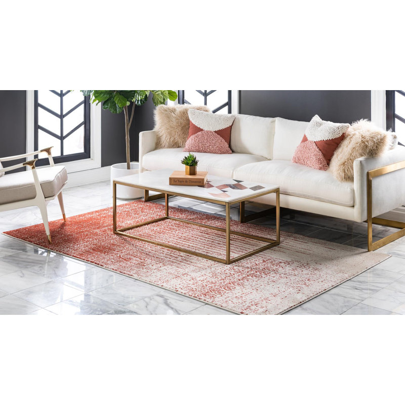 Burkhardt Geometric Hand Woven Area Rug, Rectangle 183 x 274cm