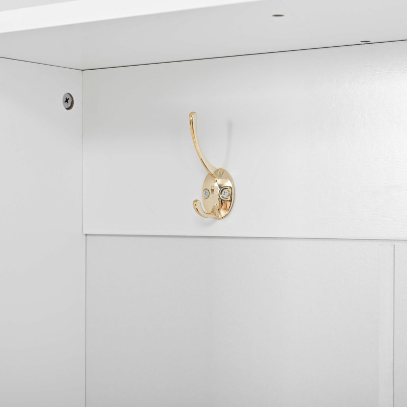 Armoire de rangement Farmhouse, Blanc ancien