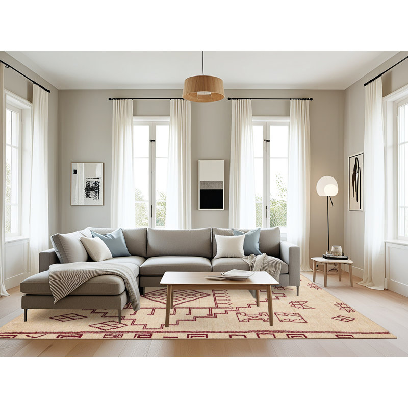 Tapis abstrait moderne 5371, Rectangle 8 pi x 12 pi