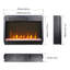 Foyer électrique encastrable 1400W - 23 pouces, protection réaliste contre les flammes, la surchauffe et les fusibles, télécommande, minuterie à chaleur de 5000 / H, avec minuterie, protégé